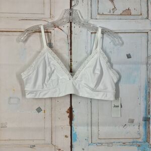 Jenni Bralette Wide Lace Trimming XL Size 95% Cotton Wirefree